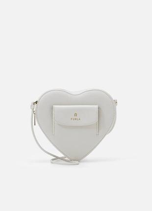 Новая кожаная сумка кросс-боди camelia heart от furla / фурла