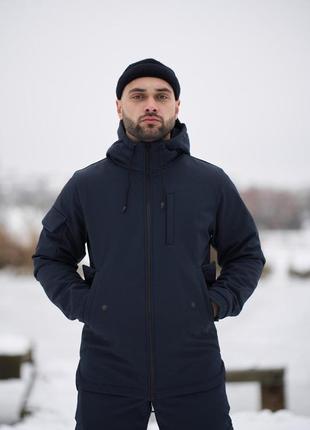 Куртка мужская soft shell синяя