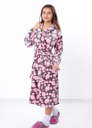 2 кольори 💜💜махровий халат для дівчаток з поясом, плюшевий теплий банний халатик