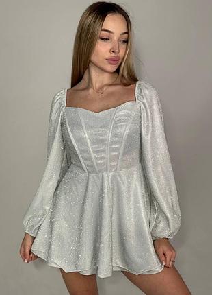 Корсетное платье из люрекса