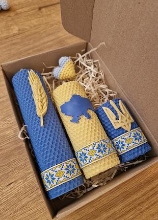 Патріотичний подарунковий набір свічок