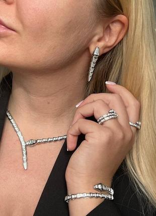 Колье серьги браслеты кольца в стиле bvlgari