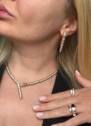 Кольє сережки браслети каблучки у стилі bvlgari2 фото
