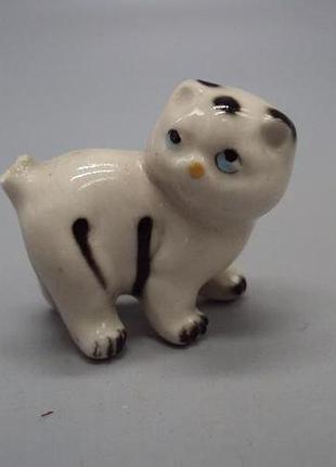 Фигура фарфор статуэтка котенок миниатюра котик европа кот высота 3,5 см под реставрацию №11754