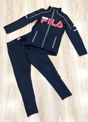 Костюм fila синего цвета с насосом, кофта и штани