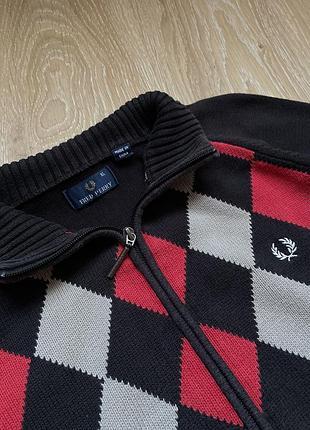 Винтажная вязаная олимпийка fred perry