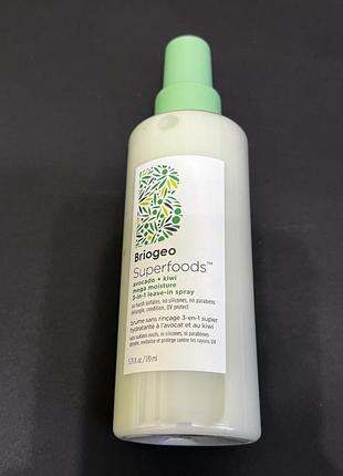 Увлажняющий спрей для волос briogeo superfoods avocado and kiwi moisture 3-in-1...