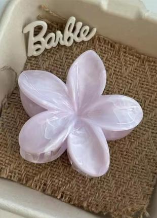Трендовые заколки (крабики) цветок barbie