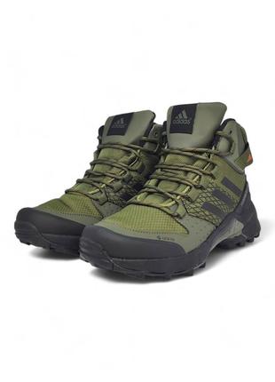 Мужские ботинки adidas bedwin gore-tex high fur dark green