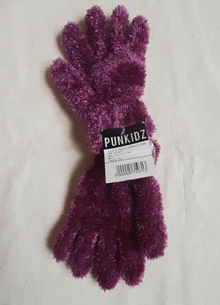 Бузково-рожеві теплі рукавички травичка punkidz франція one size