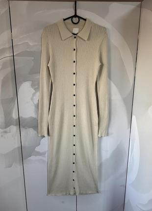 Нове плаття, сукня міді в рубчик h&m. нова колекція!