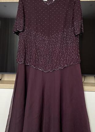 Святкова сукня /плаття, бісер, р.20/ (54-56)