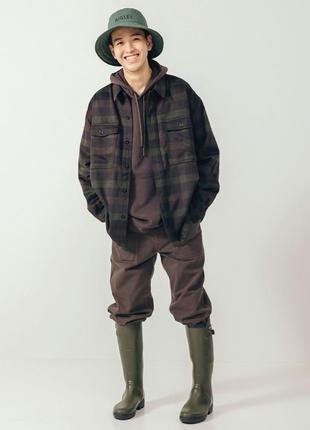 Тепла оверсайз сорочка овершот aigle oversized ruched fleece overshirt jacket
