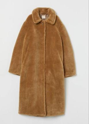 Шуба h&m тедди мех с шерстью тепла