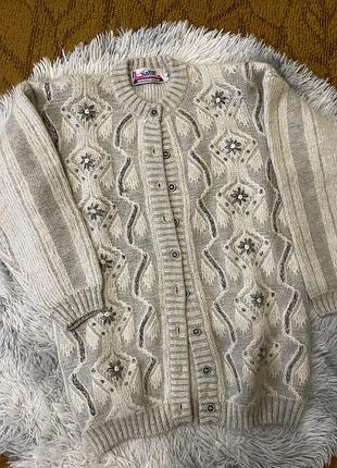 Женский шерстяной кардиган