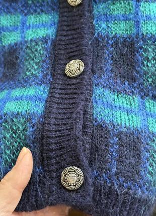 Винтажный кардиган мохер от pitlochry knitwear