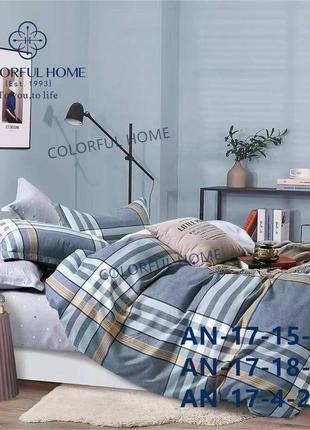 Постельное белье фланель colorful home, размер евро