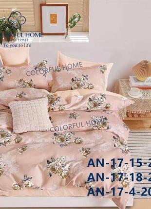 Постельное белье фланель colorful home, размер евро