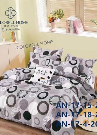 Постельное белье фланель colorful home, размер евро