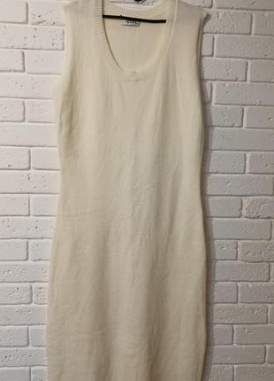 Длинное платье из смесовой шерсти, платье -майка3 фото