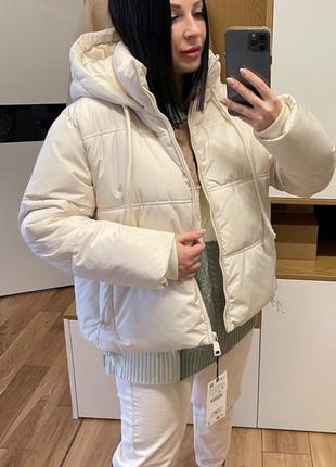Куртка пуховик zara зима xs,m
