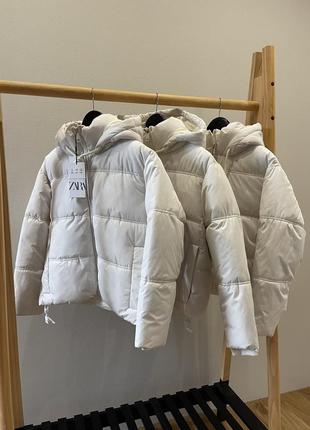 Куртка пуховик zara зима xs,m