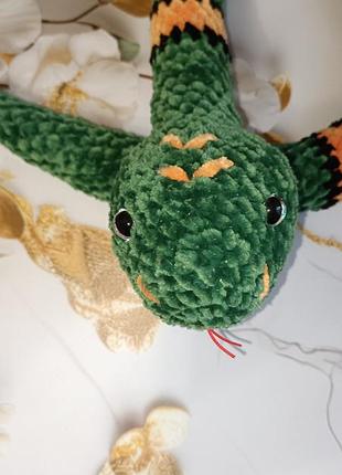 Змея вязаная, игрушка змея