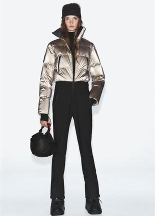 Комбінезон жіночий бежевий лижний пуховий zara new
