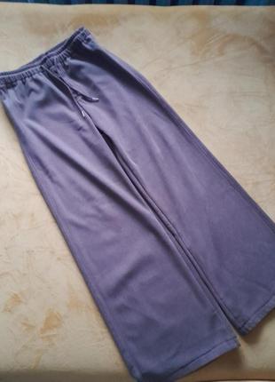Брюки утепленные wide leg