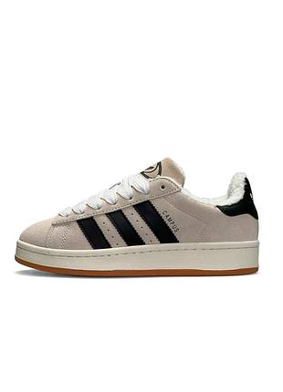 ❗ліквідація складу❗жіночі кросівки adidas campus beige black fur