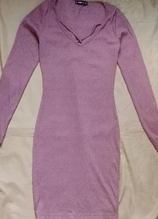 Сукня в рубчик по фігурі 6