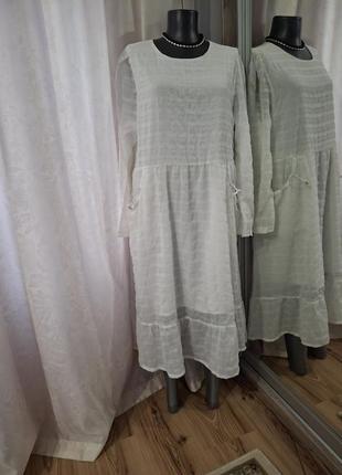 Шикарное с карманами и воланом по низу платье 👗