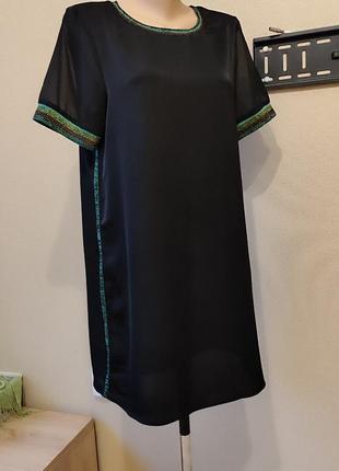Черное платье scotch&amp;soda с люрексовыми лампасами