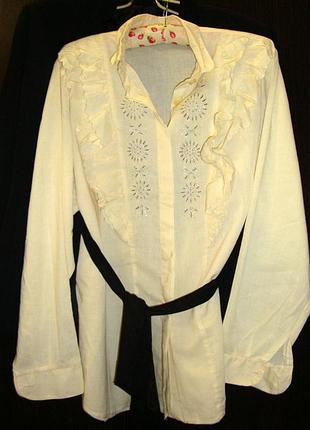 Рубашка с рюшами вышивка