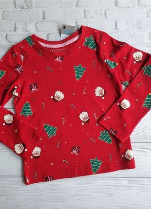 Primark испания тонкий новогодний лонгслив