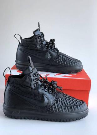 Nike air force lf1 duckboot 17 black  winter fur мєх
