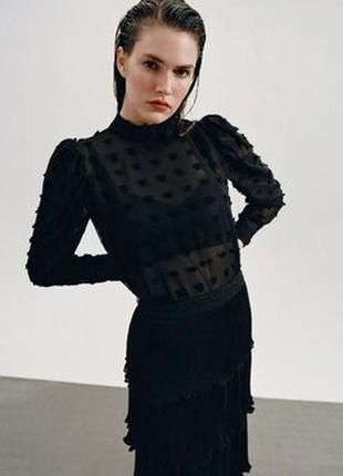 Ошатна пліссіровка ярусна спідниця zara