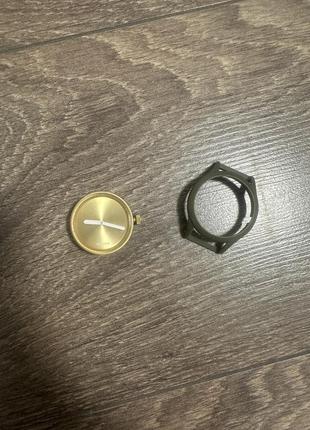 Циферблат o clock gold and silver золотого кольору+основа