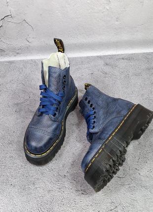 Ботинки dr martens sinclair кожаные синие кроссовки pascal 1460 6 inch dr. martens smooth сапоги женские