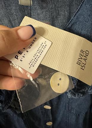 Новое! джинсовое платье с воротником river island 7
