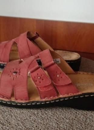 Сандалі шкіряні на ліпучках  natrelle роз. 40