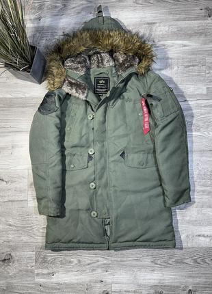 Оригинальная куртка/парка/пуховик от дорогого бренда “alpha industries”