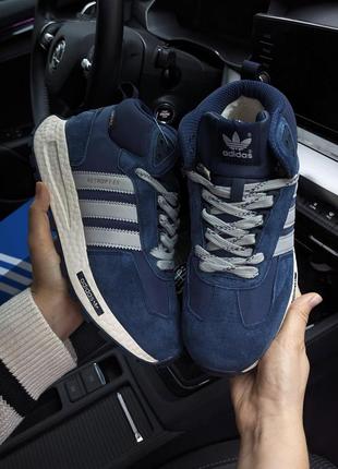 Зимові чоловічі кросівки adidas retropy сині❄️