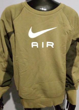 Кофта чоловіча nike air ft crew sweatshirt (dq4205-222) оверсайз