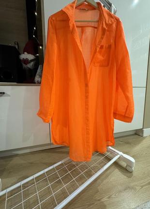 Рубашка помаранчева george. oversize