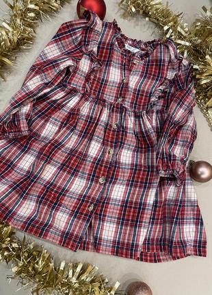 Платье новогоднее #платье красная в клетку