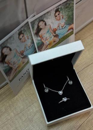 Pandora набор комплект пандора серьги шарикчики кольца