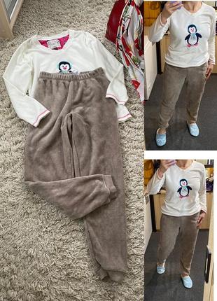 Актуальний флісовий домашній костюм/флісова піжама,primark ,p.12-14