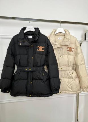 Женская зимняя куртка пуховик удлиненная