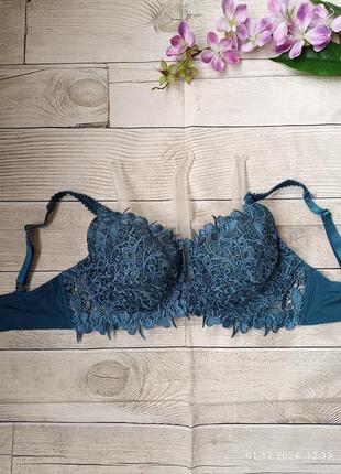 Кружевной бюстгальтер на косточках без поролона bonprix embroidery petal bra